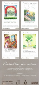 carton d'invitation pour exposition "Production de saison" par l'école d'art du GrandAngoulême dans le cadre des Gastronomades