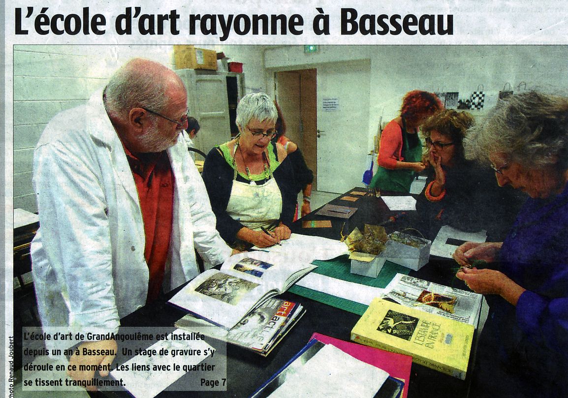 Article Charente libre école d'art