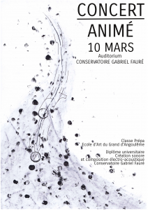 Affiche concert dessiné école d'art du GrandAngoulême 2015